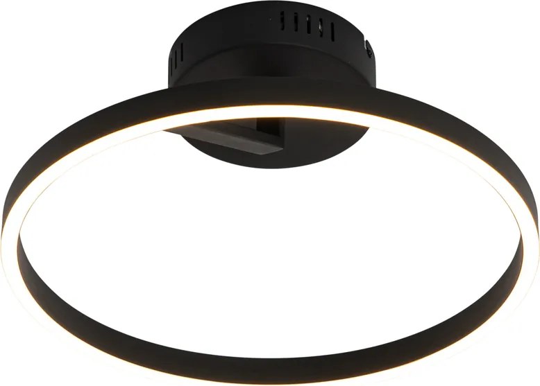 Design plafondlamp zwart incl. LED 3-staps dimbaar - Anello