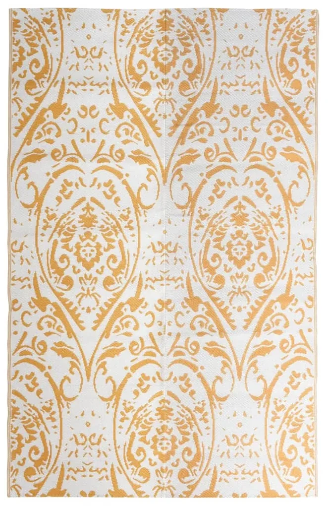 vidaXL Buitenkleed 190x290 cm PP oranje en wit