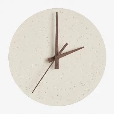 Relyo Wandklok Ø25 In Beton Wit - Sklum