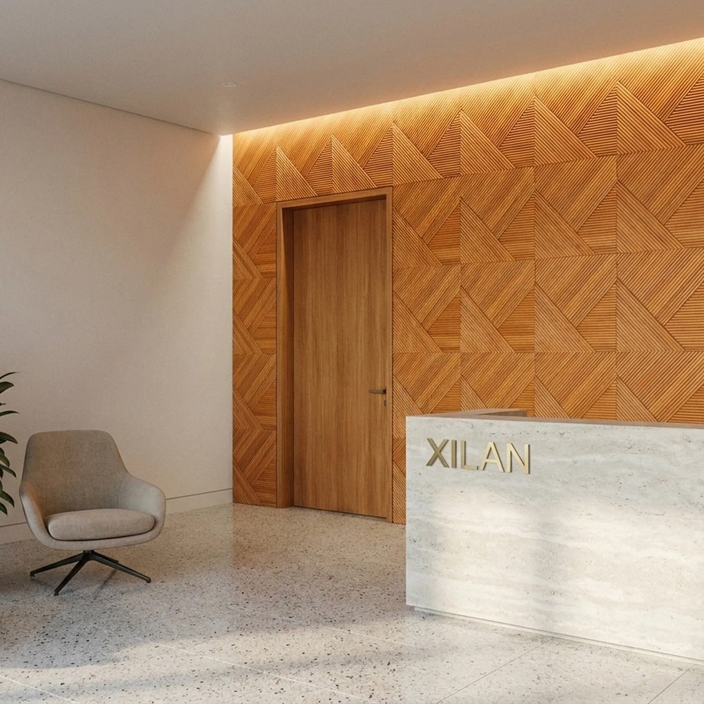 3D Houten Wandpaneel | Xilan XL | 40×40 cm | Wanddecoratie