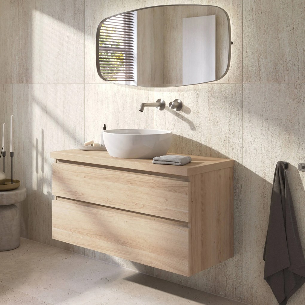 Ben Tendenza badmeubel incl. afdekblad 100x46x64cm urban oak