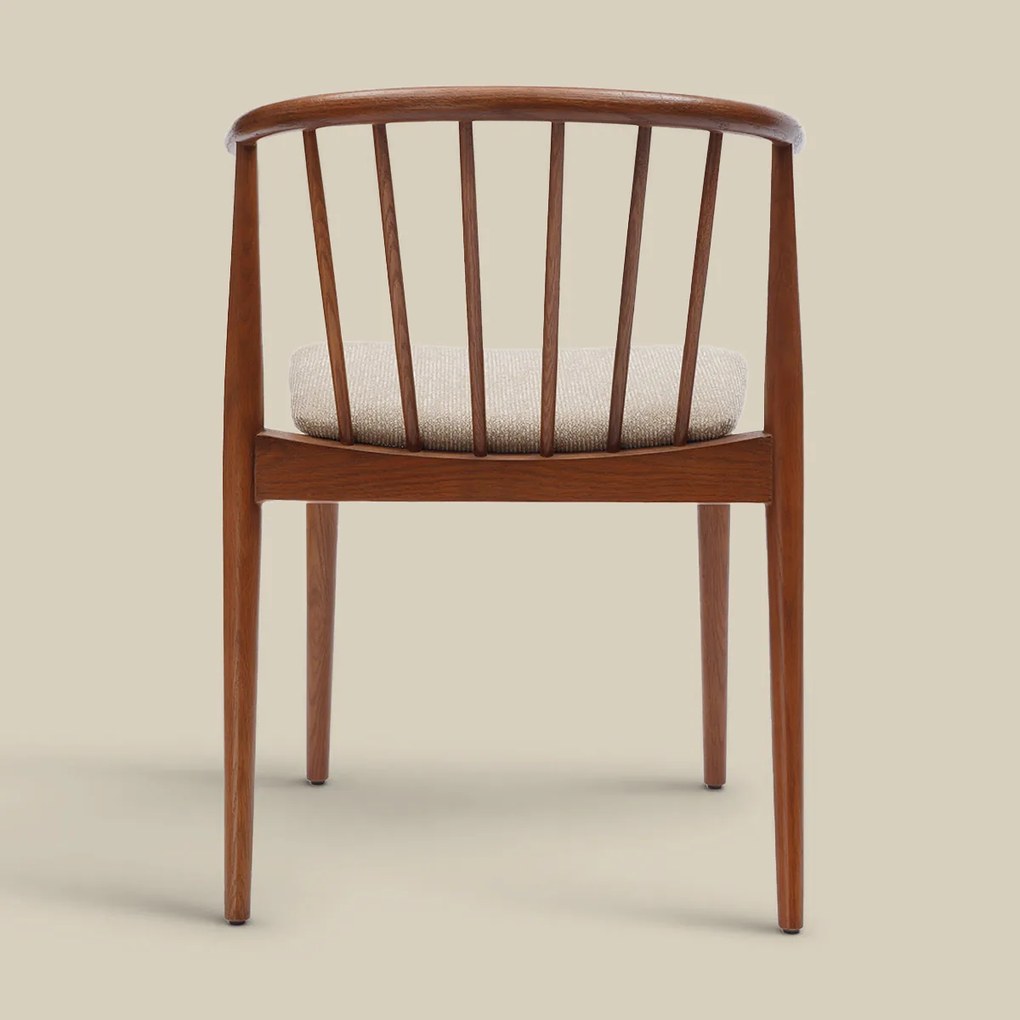 Walnoot Spijlenstoel Scandinavisch Design