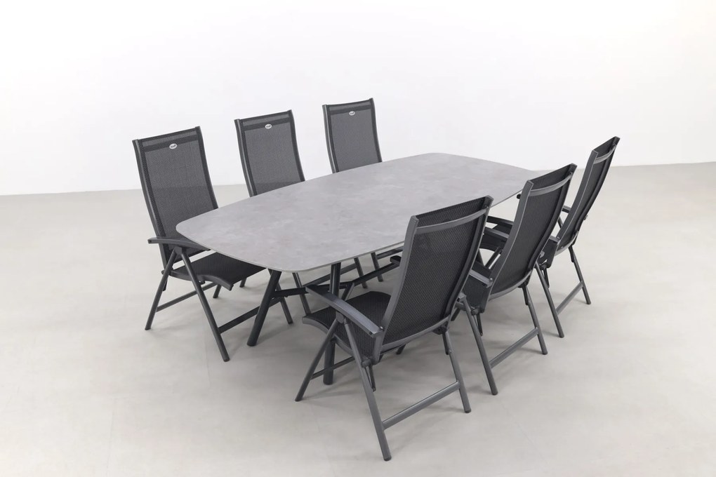Hartman Salvatore/Benevento deens ovale verstelbare tuinset 240x110 cm.