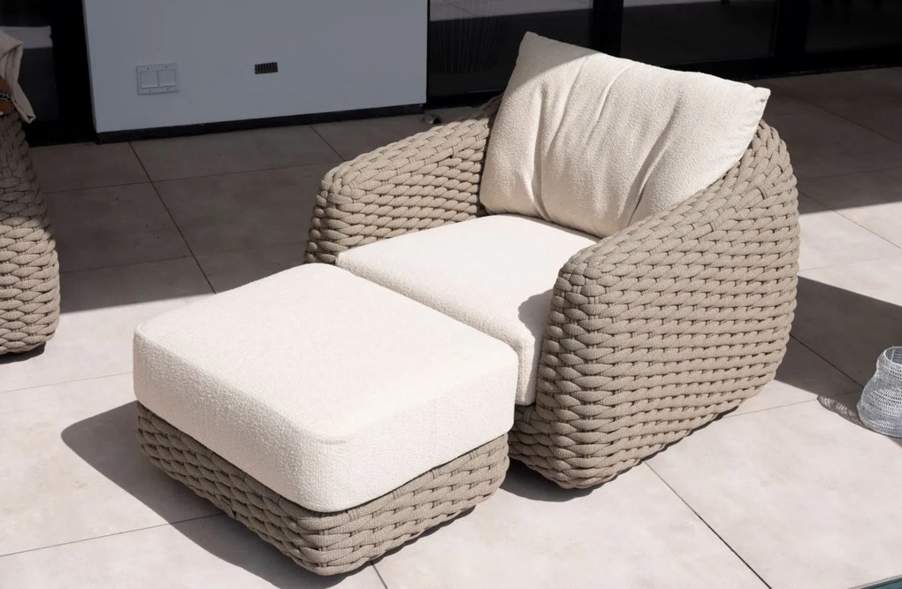 4 Seasons Outdoor Maxime loungestoel terre SALE Loungestoel bruin weerbestendig