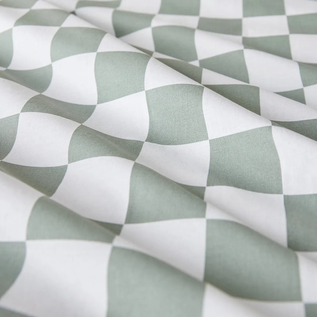 Bedset in katoen, vierkant kussensloop, Miley