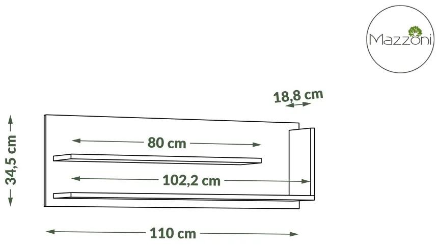 Mazzoni Hangplank FOLK OS wit mat / beton