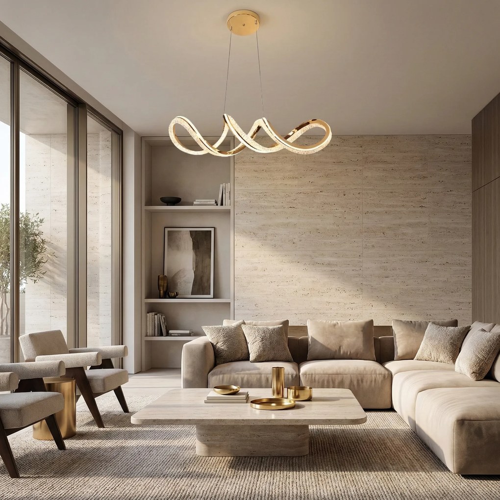 HANGENDE PLAFONDLAMP G154-CP GOLD