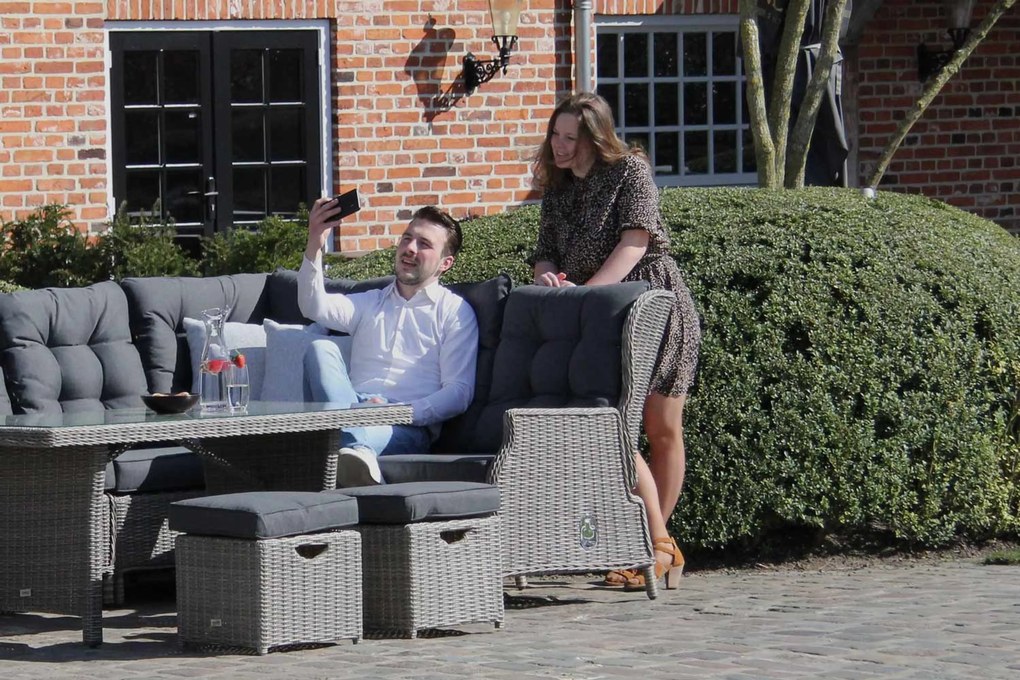 Hoek loungeset 5 personen Wicker Grijs Garden Collections New Castle