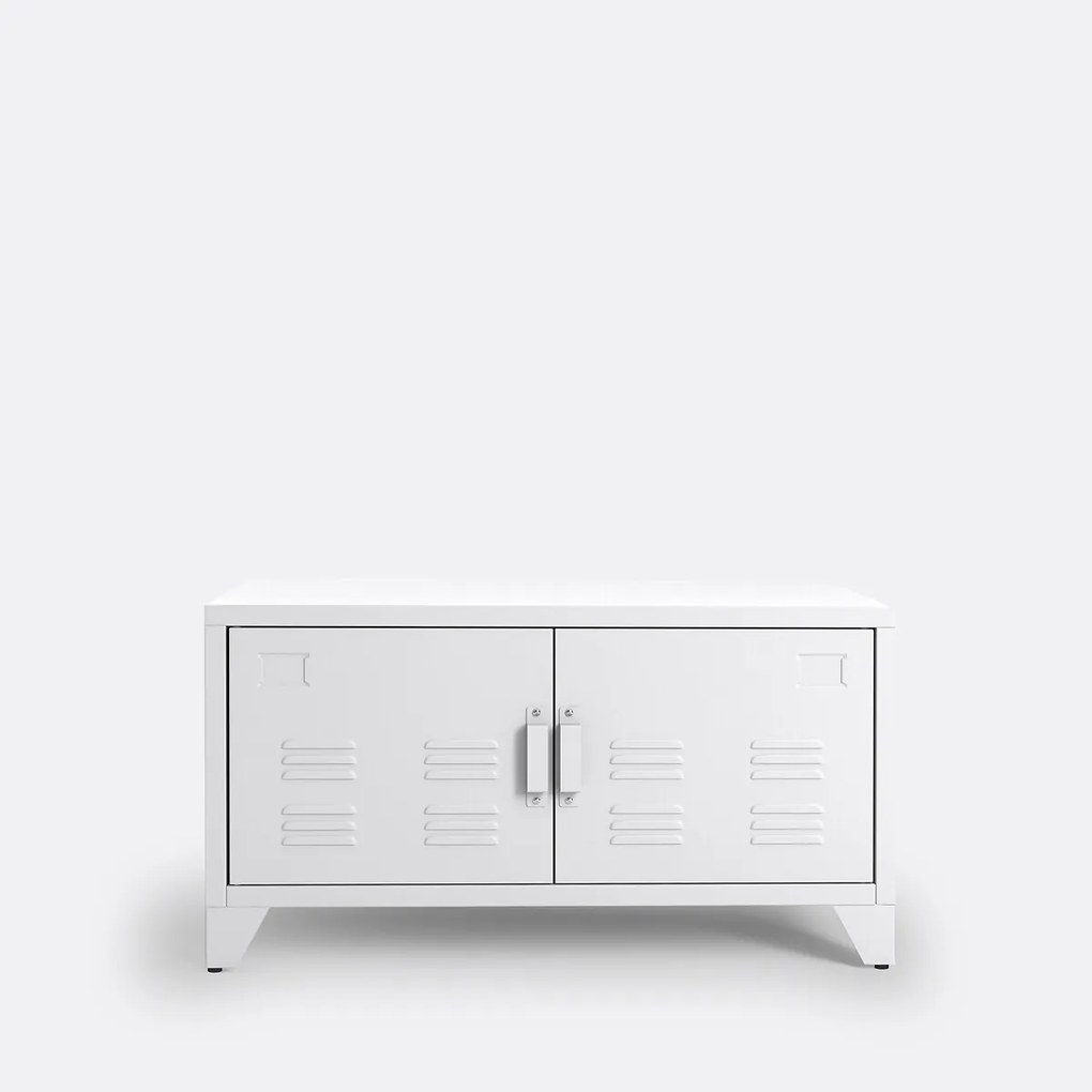 Laag meubel in metaal, 2 deuren, Hiba