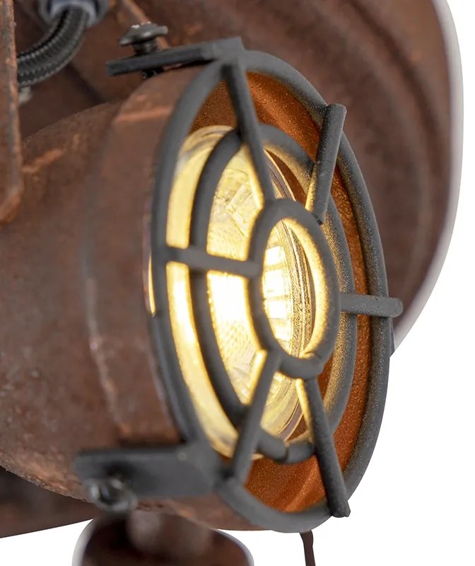 Stoere spot roestbruin 3-lichts - Sorra