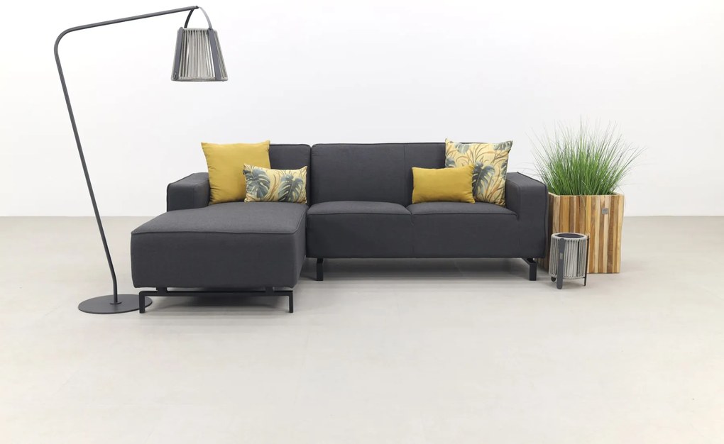 Boavista Sunbrella loungebank chaise longue - Sooty - 2-delig - rechts