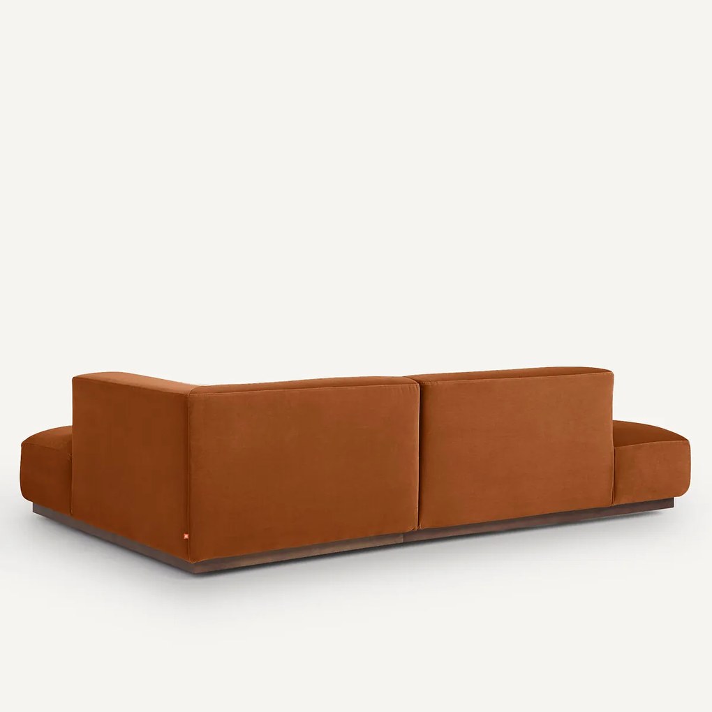 Rechter hoekbank XL in fluweel, Jacopo