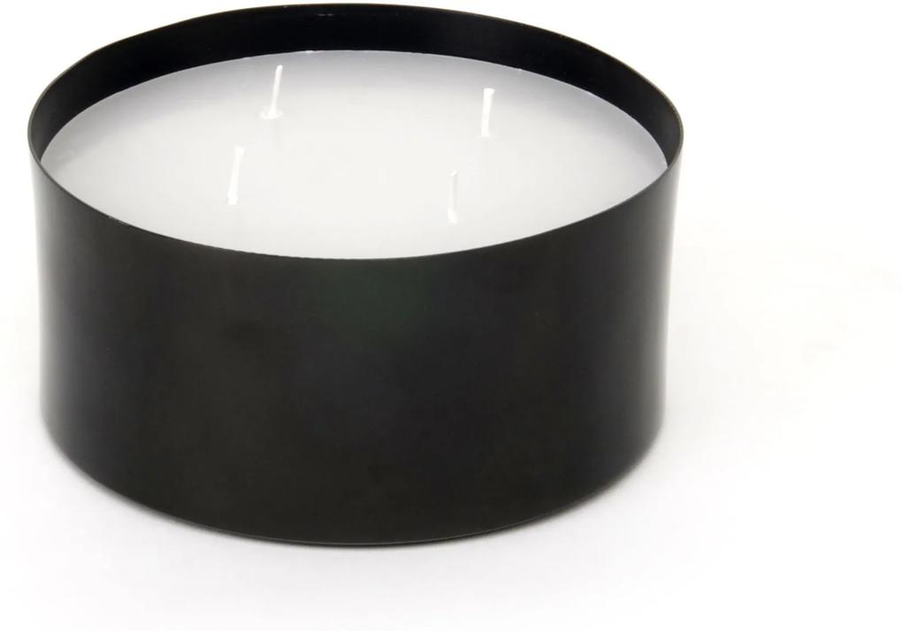 XLBoom | Kaars Fos medium: diameter 16 cm x hoogte 8 cm zwart kaarsen aluminium kaarsen & kandelaars decoratie | NADUVI outlet