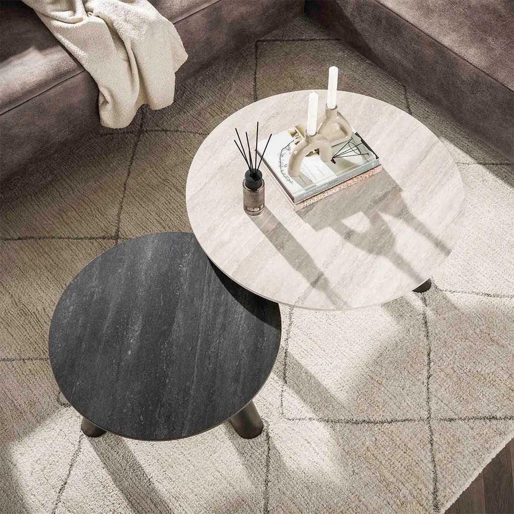 Travin Salontafelset Rond - 80 X 60cm.