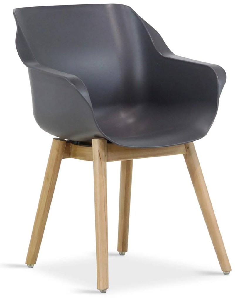 Tuinset Ronde Tuintafel 4 personen 120 cm Kunststof Grijs  Hartman Sophie