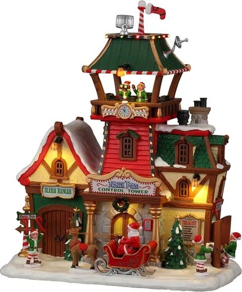 Lemax - 'North Pole Control Tower' - Verlichte Gebouw - Inclusief adapter