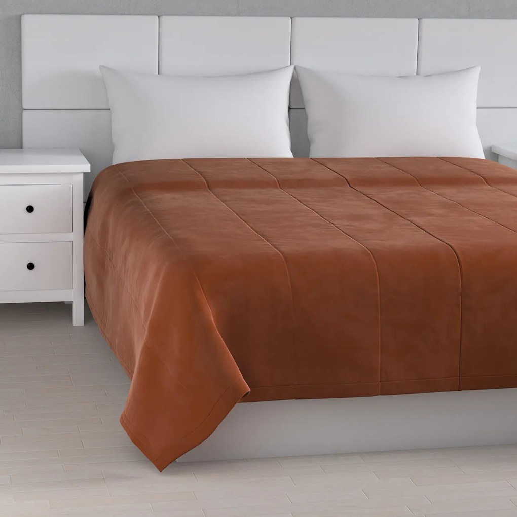 Dekoria Sprei Velvet, bruin-caramel