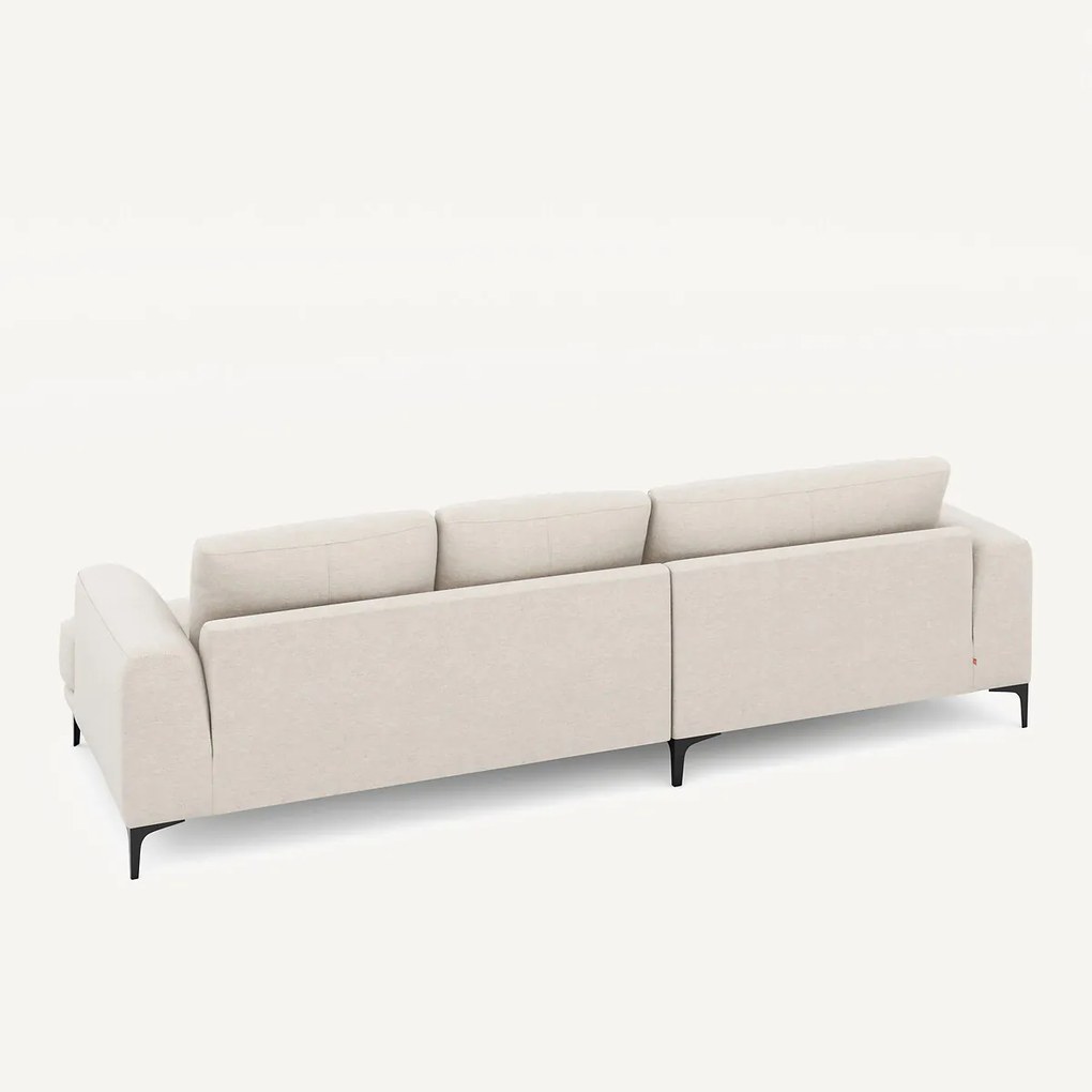 XL hoekbank met longchair, links, in gemêleerd canvas, MARSILE
