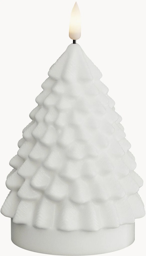 Handgemaakte LED kaars Christmas Tree, echt vlam effect, H 11 cm