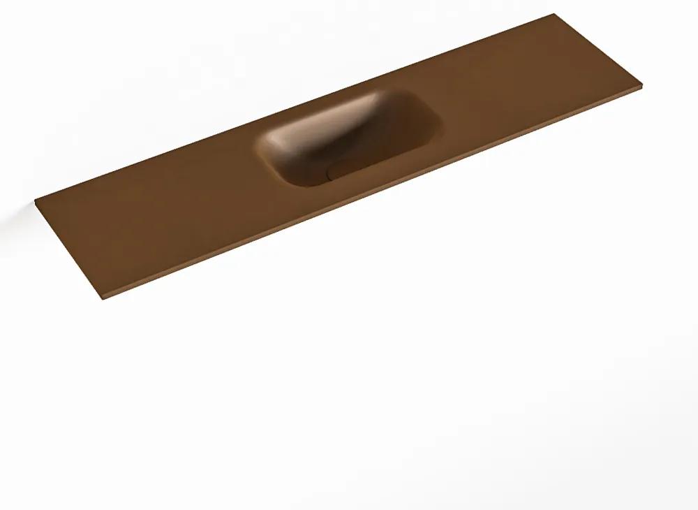 MONDIAZ EDEN Rust solid surface inleg wastafel voor toiletmeubel 90cm. Positie wasbak midden