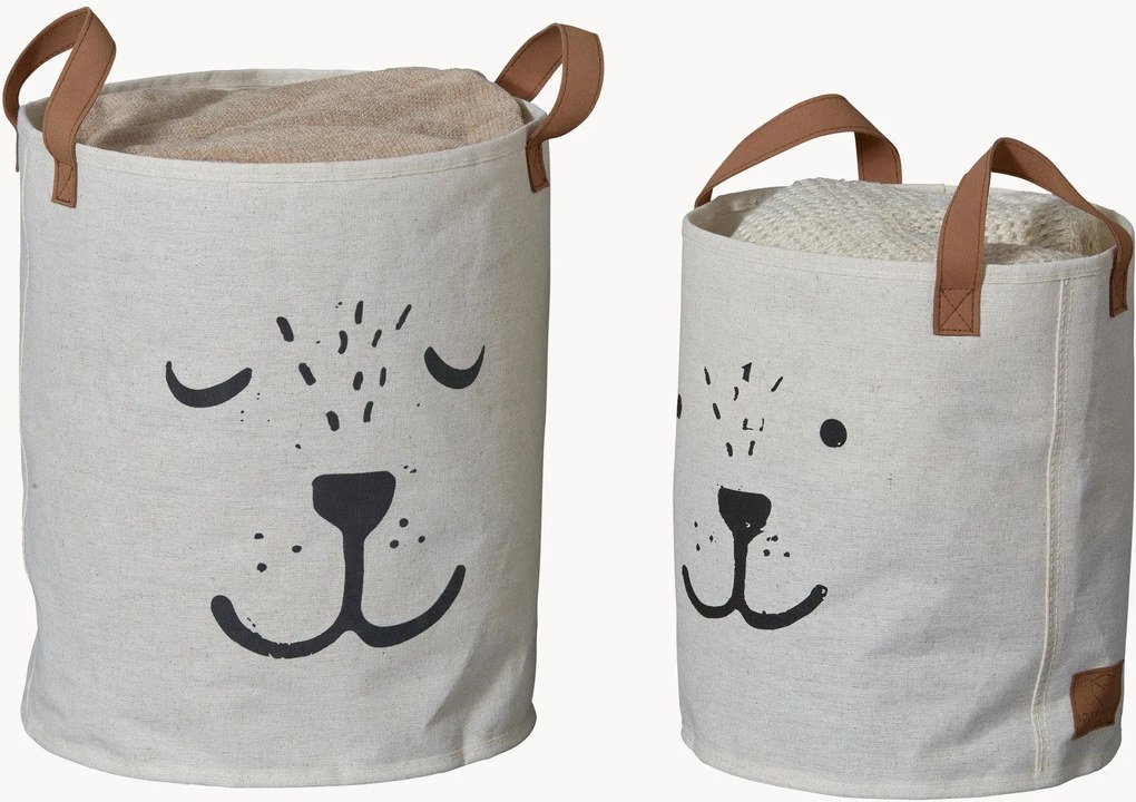 Katoenen opbergmanden Premium Kids, 2-delig