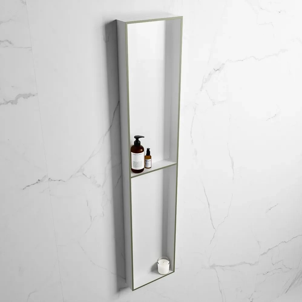 Mondiaz Easy nis 90x30x8cm 2 vakken army/talc