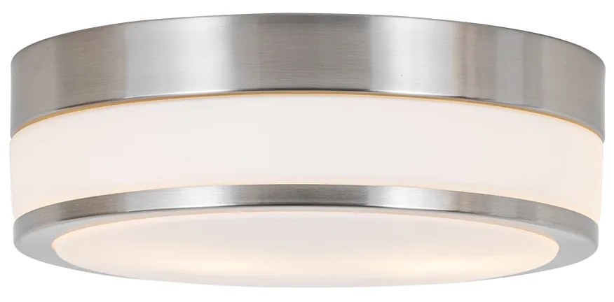 Klassieke buiten plafondlamp staal 28 cm IP44 - Flavi Klassiek / Antiek E27 IP44 Buitenverlichting rond