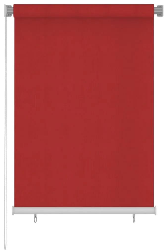 vidaXL Rolgordijn voor buiten 100x140 cm HDPE rood