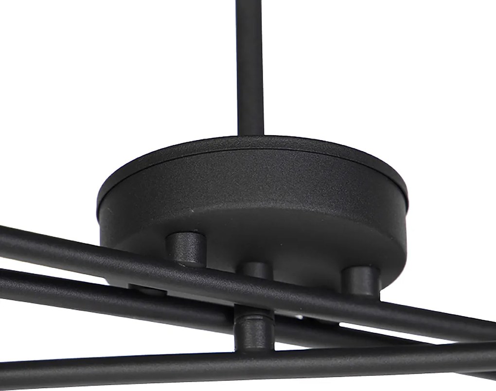 Smart hanglamp zwart verstelbaar incl. 6 Wifi B35 - Lofty