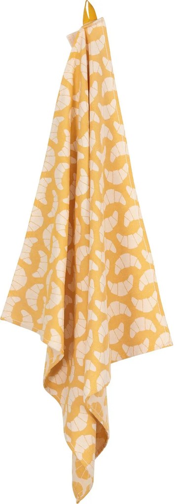 HEMA Theedoek - 65 X 65 - Katoen - Okergeel Croissant (okergeel)