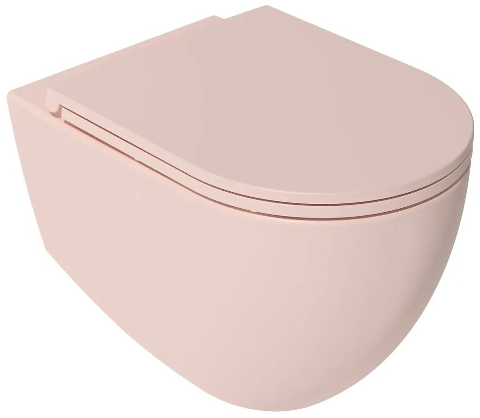 Sapho Infinity randloos toilet 53x36,5cm mat roze