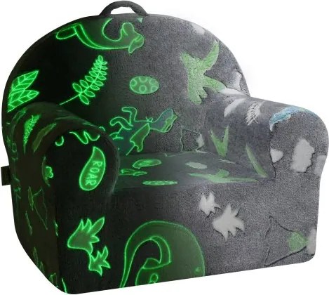 VEVOR Kinderbank Peuterstoel Glow in the Dark, Zachte en comfortabele peuterbank, Bank Pluche Knuffelige Leesstoel voor Kinderen, Kleine Armleuningstoel Speelkamermeubels Cadeaus