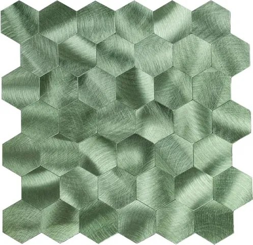 Zelfklevend Mozaïek Hexagon Soft Green - 29.5 cm x 29.5 cm x 0.4 cm | 0.5 kg | Paneli zelfklevende steenstrips