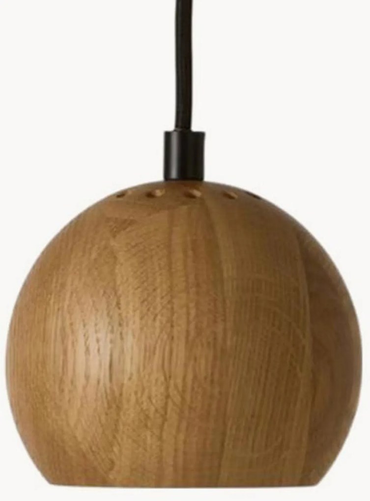 Eikenhouten LED-hanglamp Ball