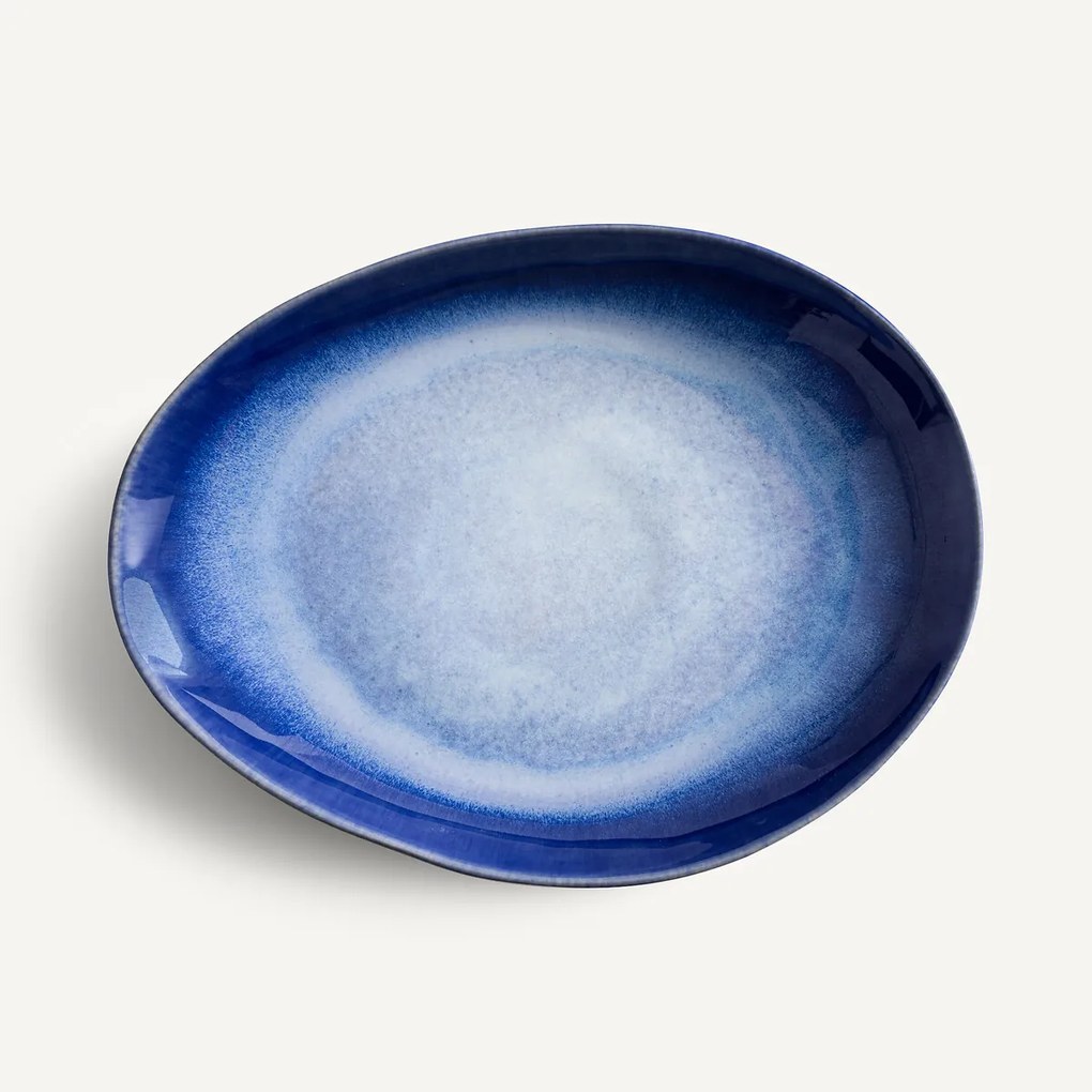 Set van 4 platte borden in aardewerk, Mytili