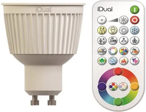 IDual LED lamp dimbaar GU10 2-stuks met afstandsbediening