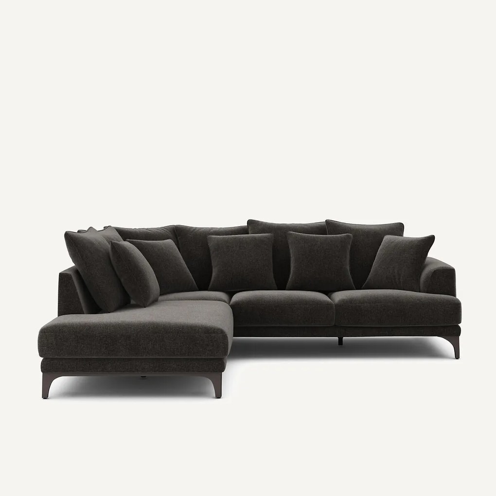 Hoekbank in chenille fluweel, ARMENTO