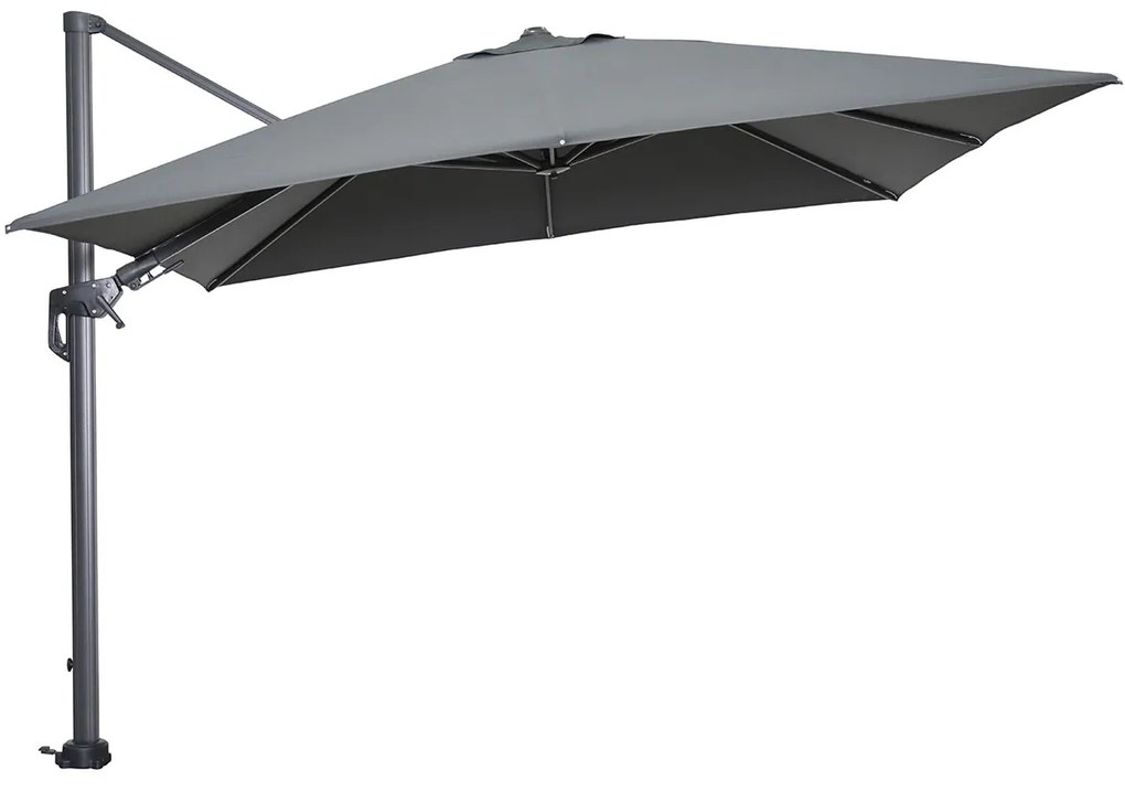 Garden Impressions Hawaii zweefparasol 300x300 cm - frame carbon black - doek donker grijs
