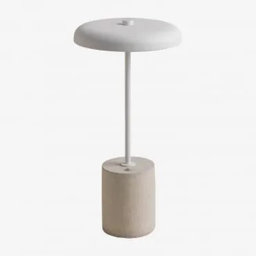 Draadloze Led Tafellamp Voor Buiten Tamila Wit - Sklum