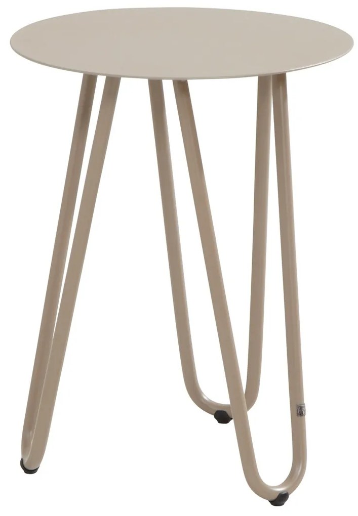 4 Seasons Outdoor | Cool sidetable Ø 42 cm hoogte 45 cm, taupe  Bijzettafel    taupe weerbestendig