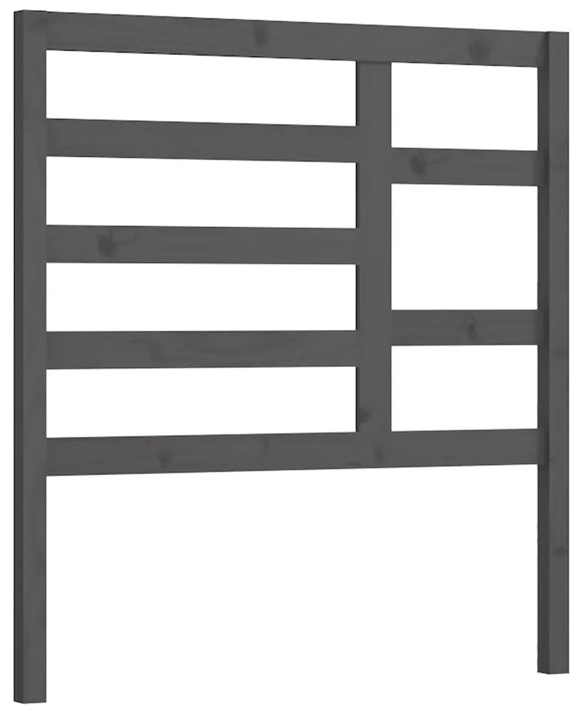 vidaXL Hoofdbord 106x4x104 cm massief grenenhout grijs