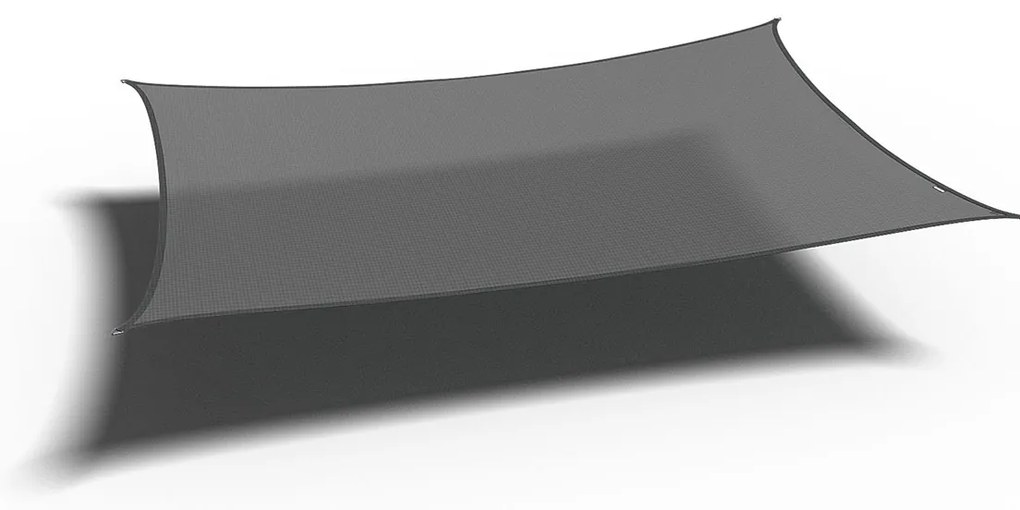 Platinum Coolfit schaduwdoek rechthoek 3,0 x 5,0 x 3,0 x 5,0m - Antraciet