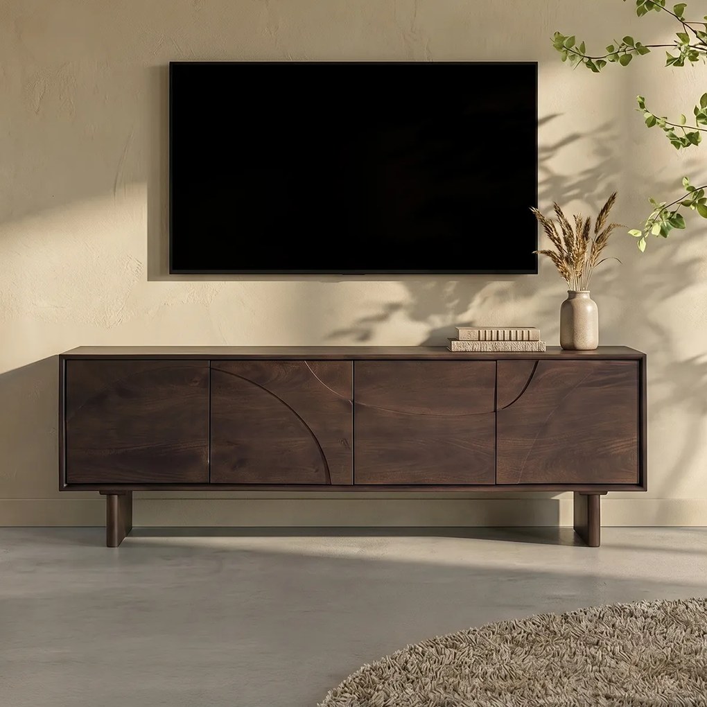 TV Meubel Met Organisch Patroon - 160x40x55cm.
