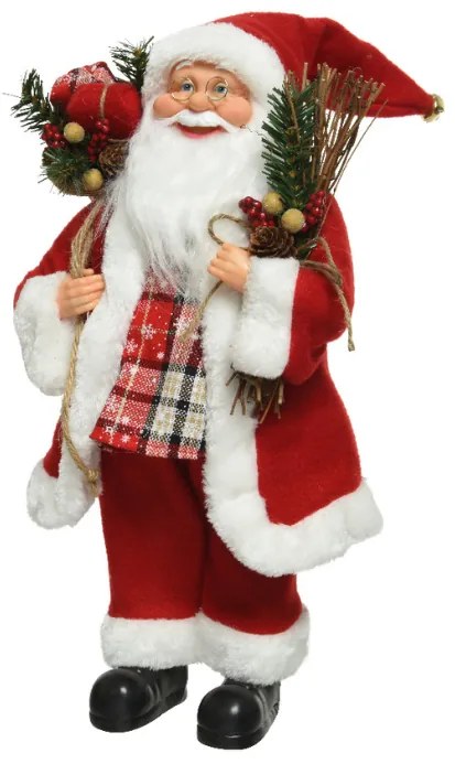 Kerstman Polyester met Kersttakken