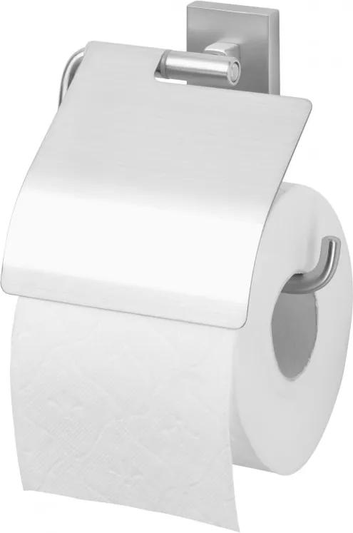 Melbourne toiletrolhouder met klep 13,2x4,2x13 cm, rvs