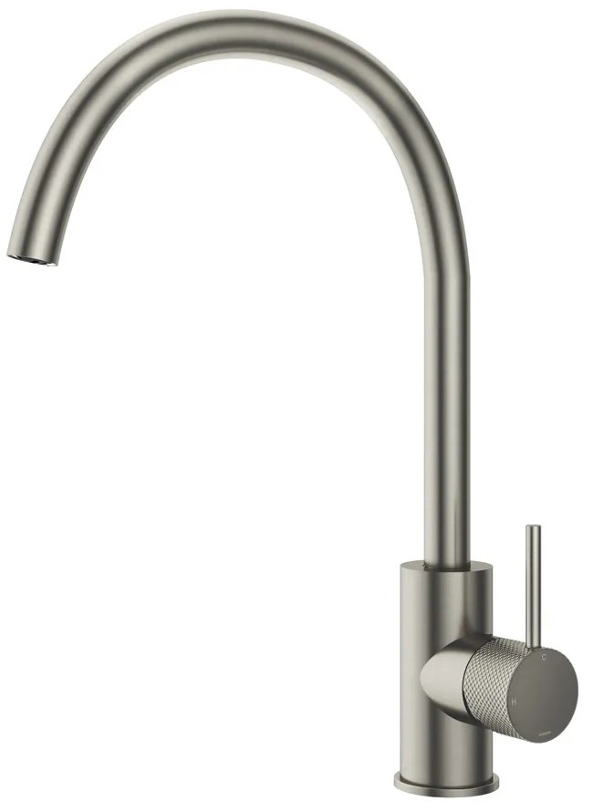 Hotbath Cobber X keukenmengkraan met draaibare ronde uitloop geborsteld nikkel