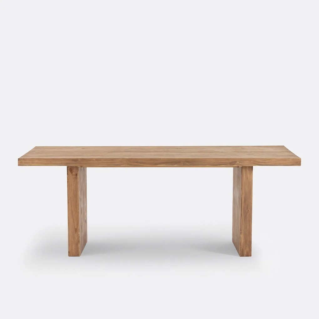 Rechthoekige eettafel, massief grenen, voor 6 tot 8 couverts, MALIO