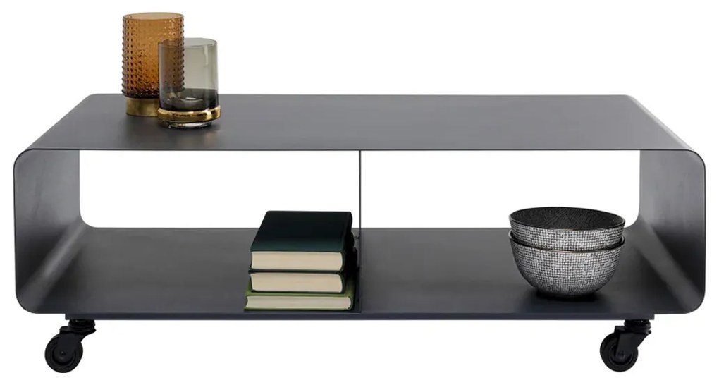 Kare Design Lounge M Verrijdbaar Tv-meubel Donkergrijs - 90x42x30cm.