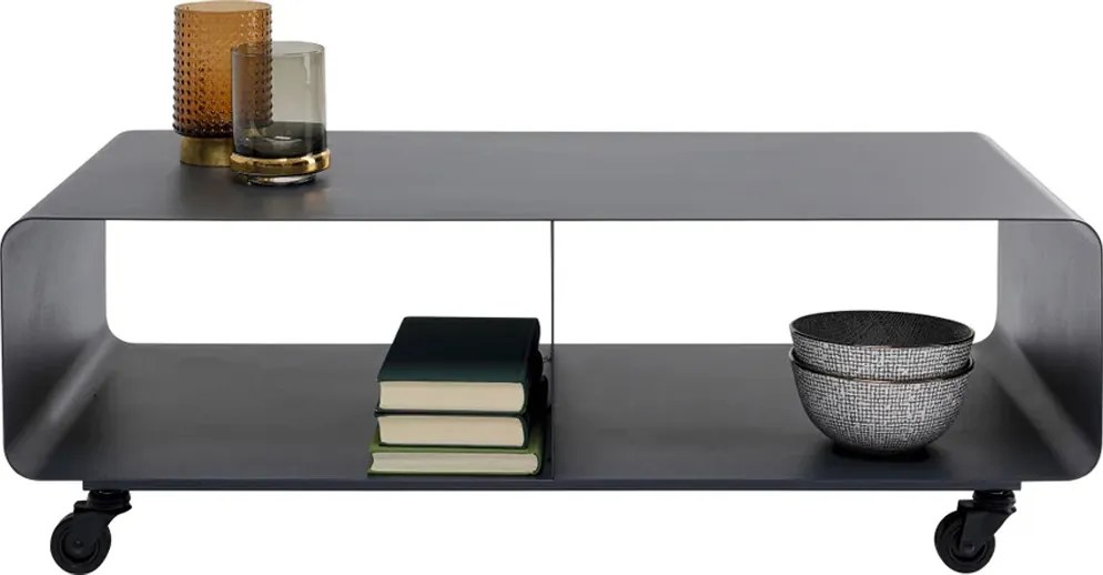Verrijdbaar Tv-meubel Donkergrijs - 90x42x30cm.