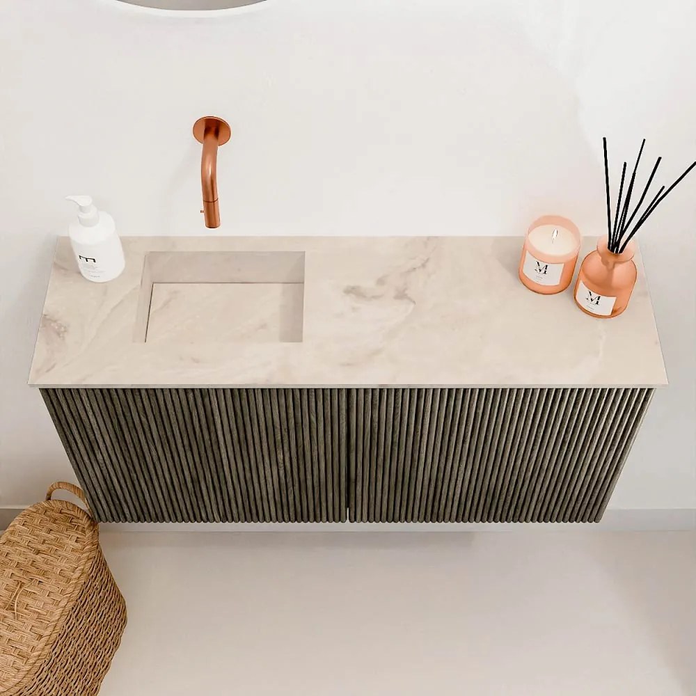 Mondiaz Joya DLux 80cm toiletmeubel shadow met wastafel faye links zonder kraangat frappe